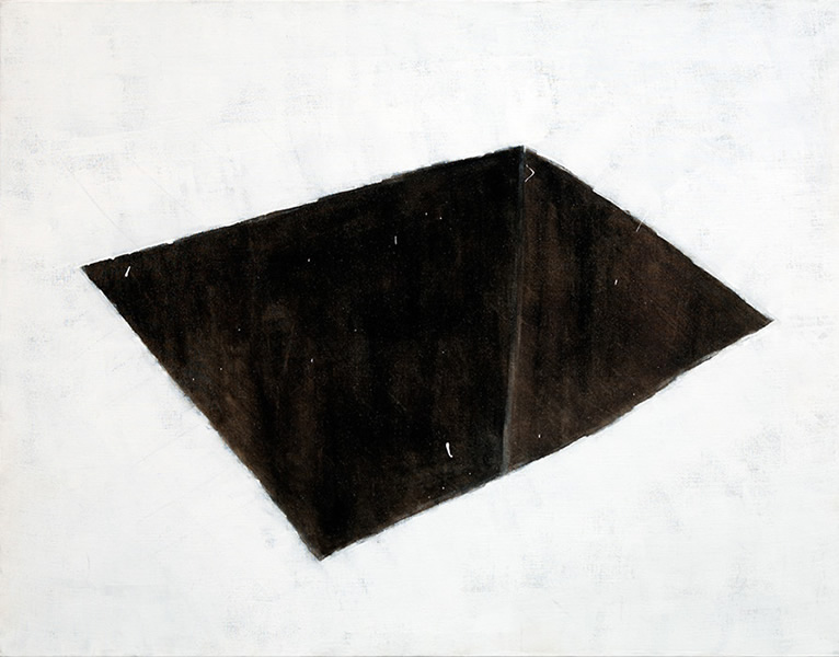 Karina Waschko, Traits et trous 5, 2009, 114 x 146 cm, acrylique sur toile 